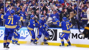 SABRES COMPLETE MIRACULOUS THIRD-PERIOD COMEBACK: FOUR GOALS IN 6:46 STUN BRUINS IN GAME 1 THRILLER - BUFFALO'S FIRST PLAYOFF WIN SINCE 2011!