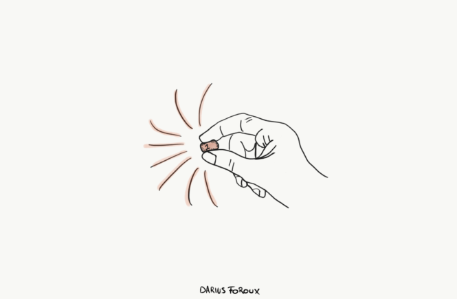 penny pinching drawing